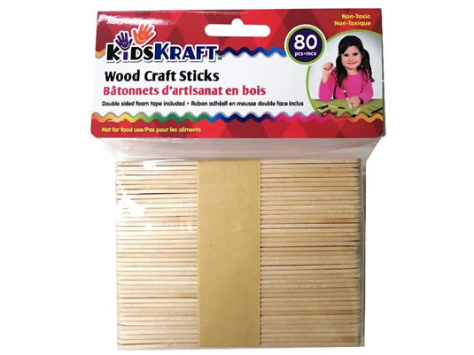 KD.Kr. 80-pc. Wdn. Craft Sticks, pbh
