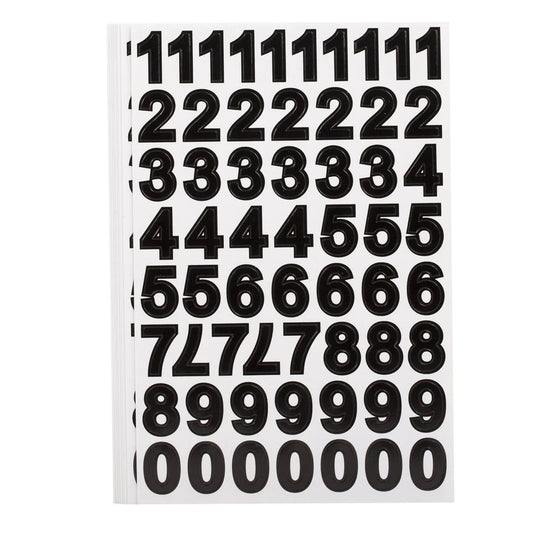 O.WKs. 10 Sheets Numbers Labels, pbh