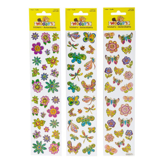 Woody's Stickers, Flowers & Butterflies, pbh