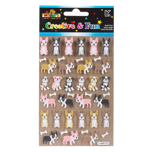 Woody's, 4" x 6" Felt Stickers, Doggies, pbh