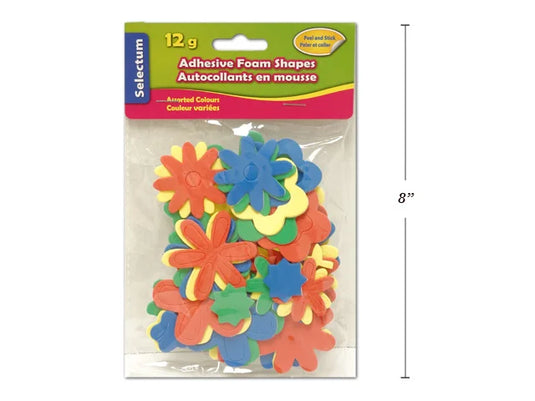 ADHESIVE "SUNFLOWERS" FOAM SHAPES 12 GMS