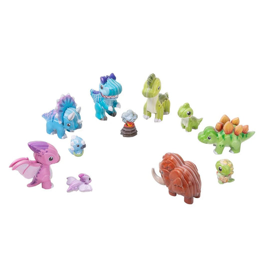 3D Model Puzzle Stickers, Dinos