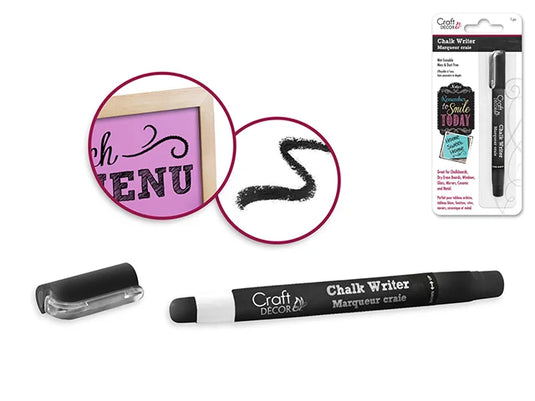 Craft Decor: Chalk Writer Blister-Carded K) Black