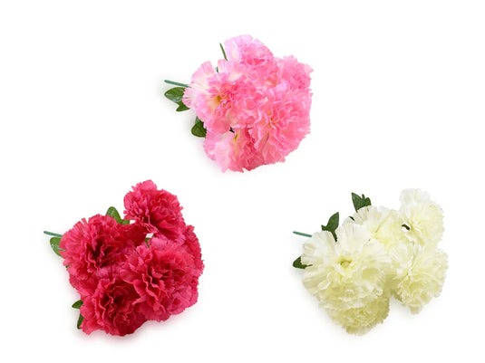 Enchanted Garden: 13" Carnation Bush x6 Heads Asst 16ea