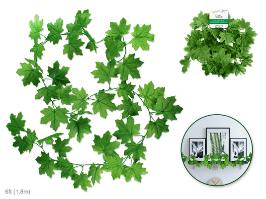 Floral Greenery: 6Ft Ivy Vine Green C) Maple Ivy
