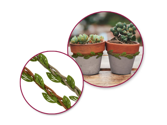 Craft Décor Ribbons: Vine Trim/Garland 2x1.5m A) Braided