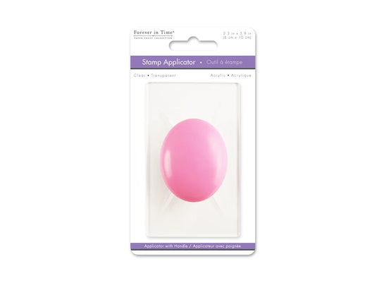 Clear Stamp Tool: 2 3/8"x3 15/16" Acrylic Applicator with Handle