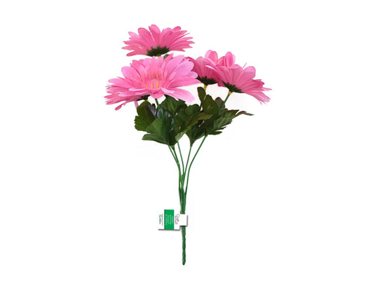 Enchanted Garden: 11.8" Gerbera Daisy Bush x5 Heads B) Bloom Asst