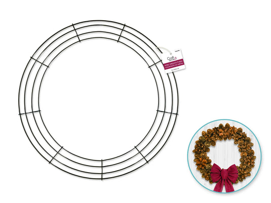 Wire Wreath Form: 16" Green 4-Ring