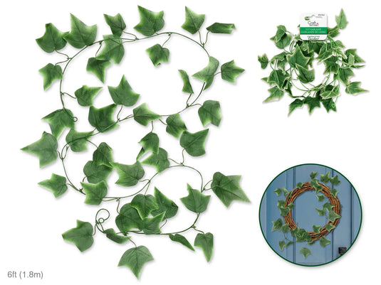 Floral Greenery: 6Ft Ivy Vine Green A) English Ivy