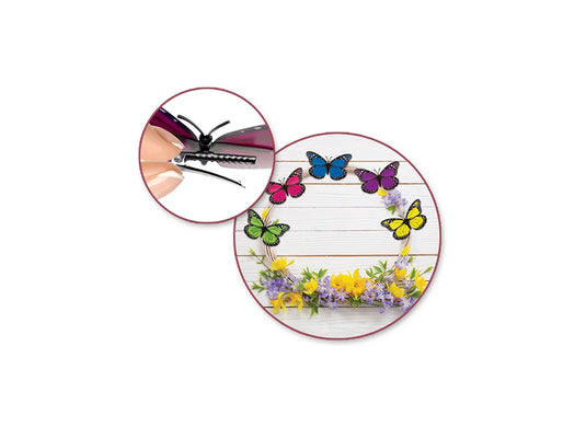 Craft Decor: 4.7"x2.8" Monarch Butterflies Plastic w/Clip B) Pastel