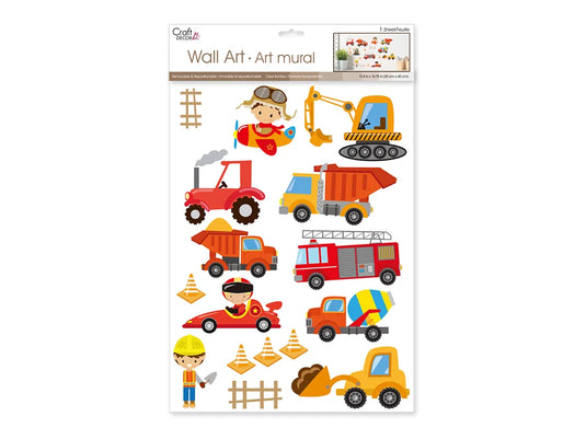 Craft Decor: 11.8"x15.75" Wall Art Clear B) Transport Fun