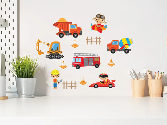 Craft Decor: 11.8"x15.75" Wall Art Clear B) Transport Fun