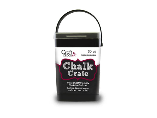 Craft Decor: Chalk-It-Up Dustless Chalk Bucket 20pc B) White