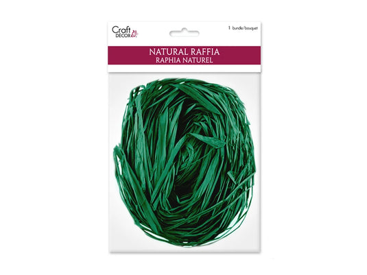 Craft Decor: 2oz Raffia Colored A) Hunter Green