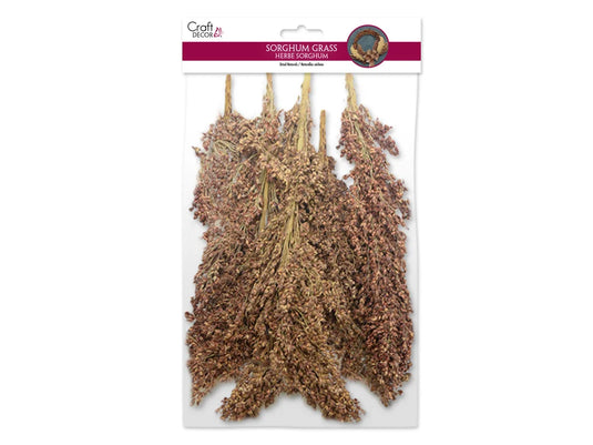 Craft Decor Dried Naturals: 40g Sorghum Grass B) Natural