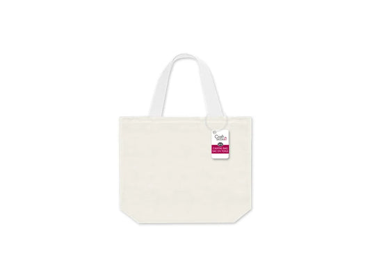Canvas Bag: 11.75"x8"x4" DIY w/Poly Braided Handle