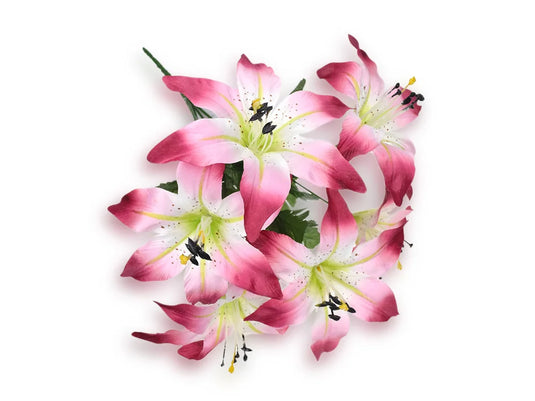 Enchanted Garden: 13" Tiger Lily Bush X6 Heads
