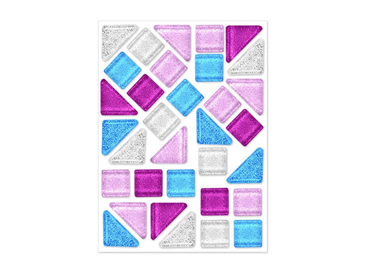 Craft Decor: Glitter Glass Mosaic Tiles 3.2x4.7" Self-Stick E) Glam