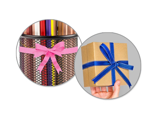 Craft Décor Ribbons/Trims: Saddle-Stitch Grosgrain 3/8"x3yd Rolls B) Pastels