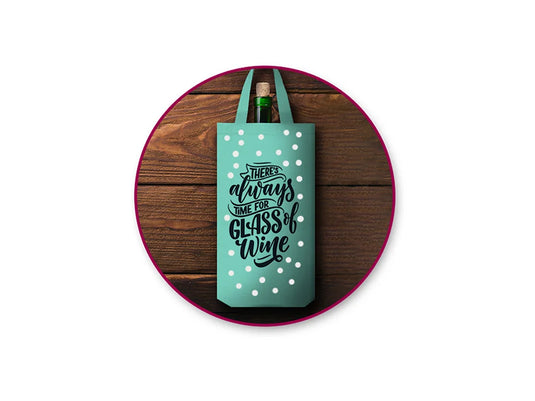 Canvas Bag: 7"x13.5"x1.75" DIY Bottle Bag w/Canvas Handle