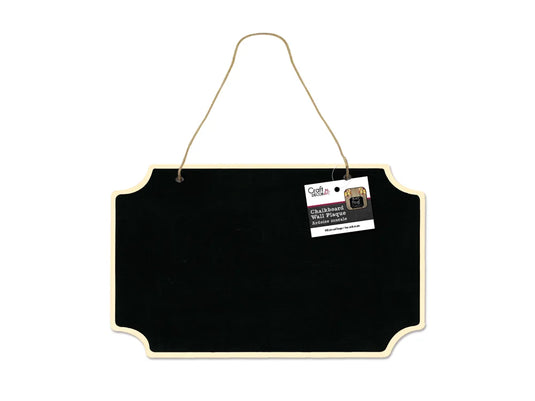 Craft Decor: Chalkboard Wall Plaque w/Jute Cord Hanger A) Rectangle Cut-Corners