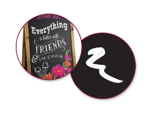 Craft Decor: Chalk-It-Up 5.5mm Marquee Marker Blister-Carded E) White