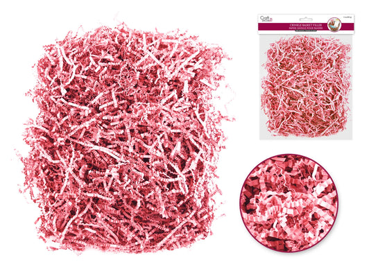 Basket Accessories: 1.5oz Crinkle Filler A) Light Pink