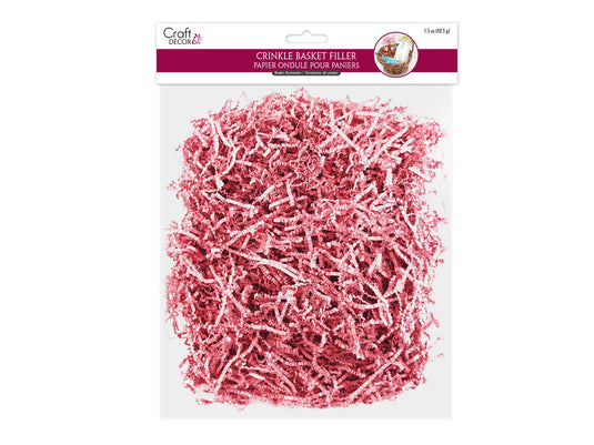 Basket Accessories: 1.5oz Crinkle Filler A) Light Pink
