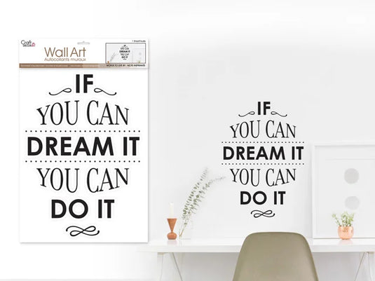 Craft Decor: 11.8"x15.75" 'Words To Live By..' Wall Art B) If You Can Dream It, Do It