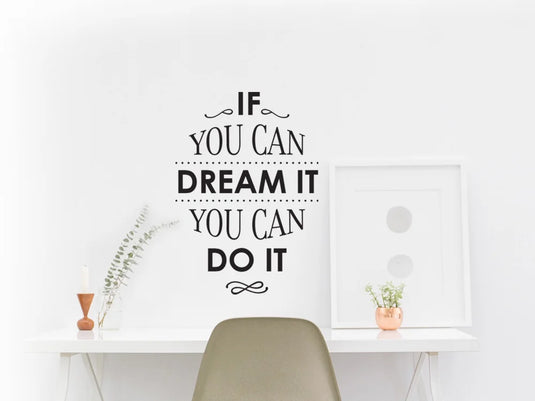 Craft Decor: 11.8"x15.75" 'Words To Live By..' Wall Art B) If You Can Dream It, Do It