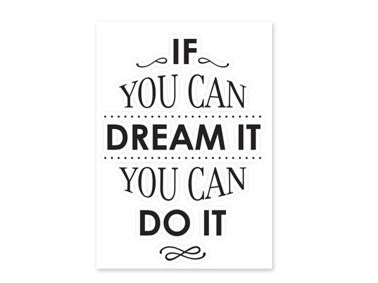 Craft Decor: 11.8"x15.75" 'Words To Live By..' Wall Art B) If You Can Dream It, Do It