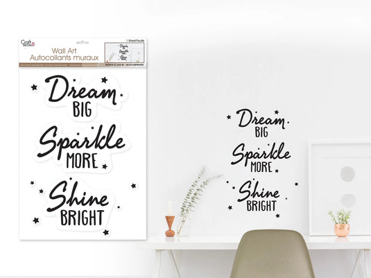 Craft Decor: 11.8"x15.75" 'Words To Live By..' Wall Art L) Dream Big..