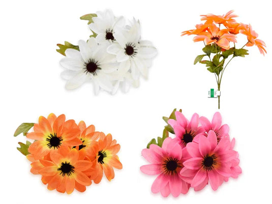 Enchanted Garden: 12.2" Decorative Dahlia Bush x6 Heads B) Bloom Asst