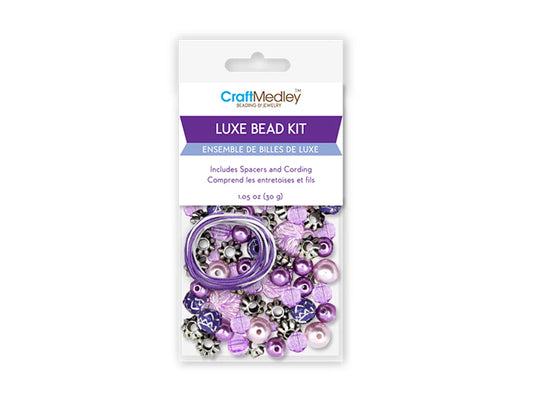Acrylic Bead Kit: 30g Luxe Kit w/Spacers & Cording D) Purple