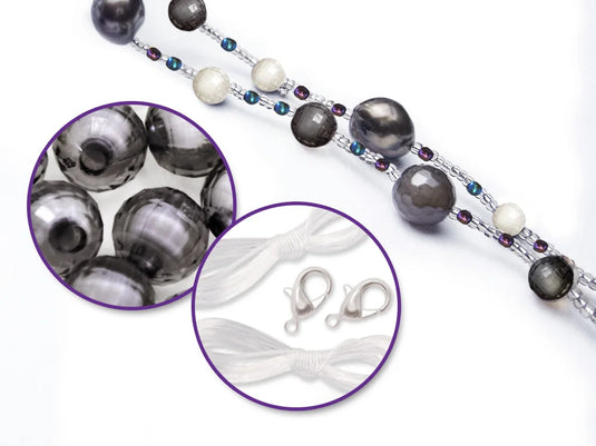 Glass Bead Kits: 9-Comp Multi-Pack w/Cord+Clasps 70g E) Classic