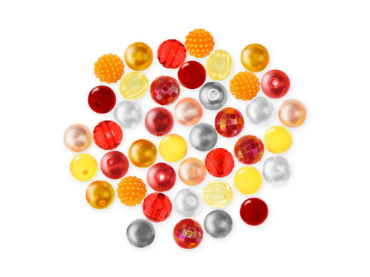 Plastic Fashion Beads: 42-45pc Posh Mix-Packs D) Tropicana