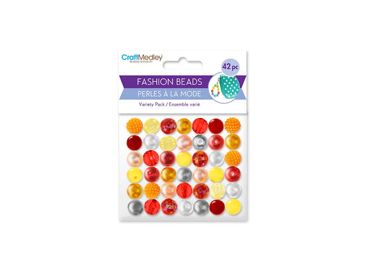 Plastic Fashion Beads: 42-45pc Posh Mix-Packs D) Tropicana