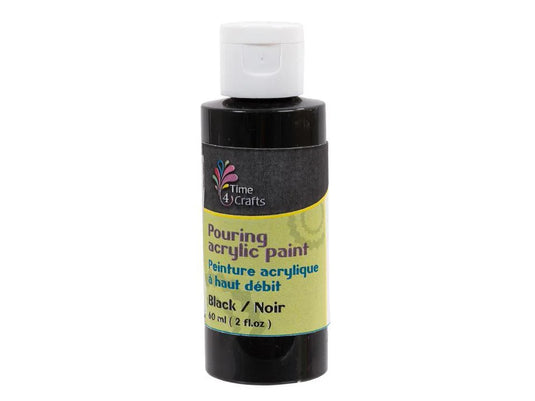T4C, Black, Pouring Acrylic Paint, 60ml, 2fl.oz