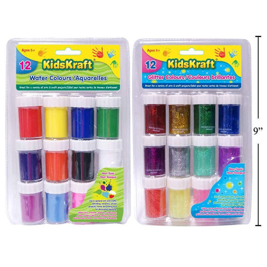 KD.Kr.12-Pc Water Colours Set, clam pack