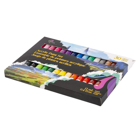T4C, 30-Color Acrylic Paint Set 12 ml/0.4 fl.oz. each, c/b