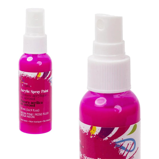 T4C, Neon Pink Acrylic Spray Paint 50ml, label+pvc hanger