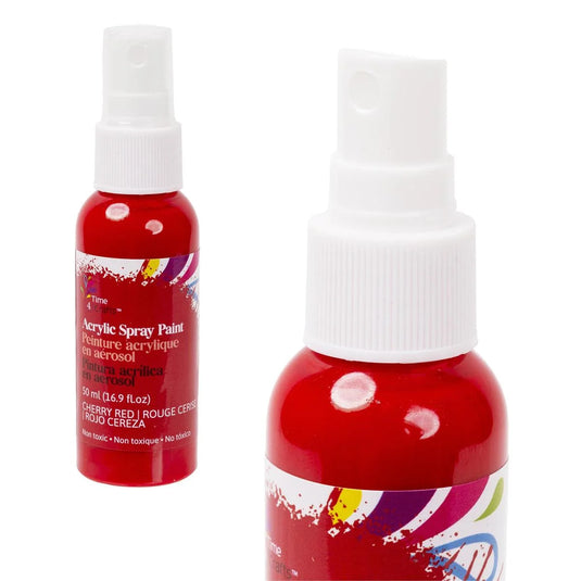 T4C, Cherry Red Acrylic Spray Paint 50ml, label+pvc hanger