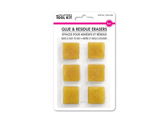 Crafter's Toolkit: Glue & Residue Erasers 6pc 1"x1"