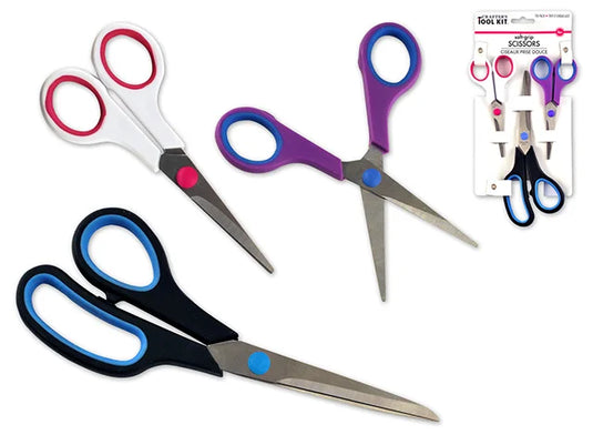 Crafter's Toolkit: Soft-Grip Scissors Tri-Pack (5.5"x2/8.5"x1)
