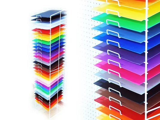 Wire Display Rack: 30-Tier 12"x12" Paper Displayer