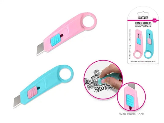 Crafter's Toolkit: Mini Cutters x2 Locking w/Key Ring