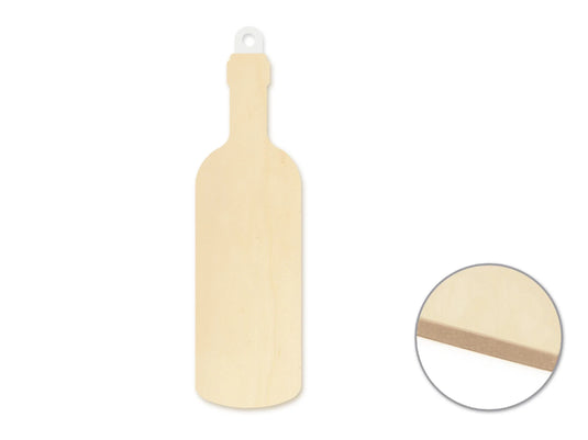 Wood Decor: 8.5" DIY Wall Plaques 4mm Thick N) Wine Bottle