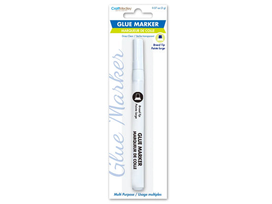 Craft Medley Glue: 2g Glue Marker Transparent B) Broad Tip