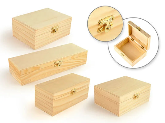 Wood Craft: 6"-8.5" Box w/Clasp